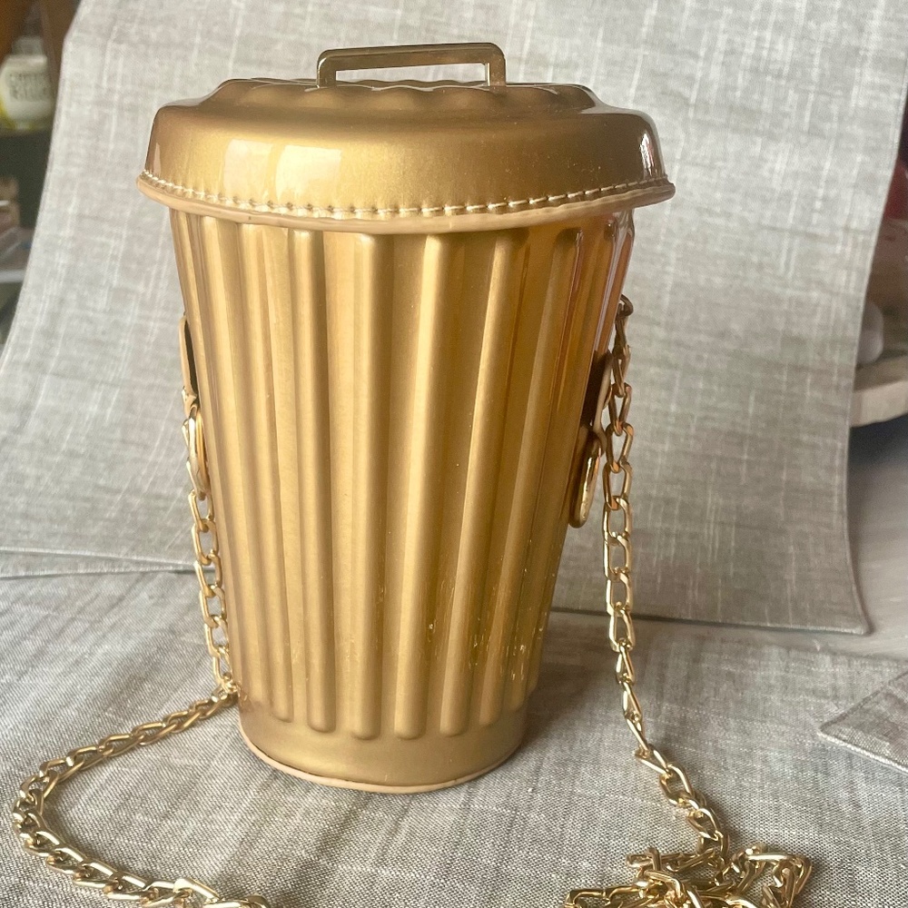*~* TRASH CAN PURSE *~* Garbage Bin CROSSBODY Bag PURSE *~*